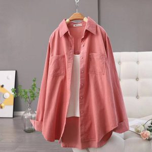 Chemisier surdimensionné pour femmes - coupe confortable et manches longues