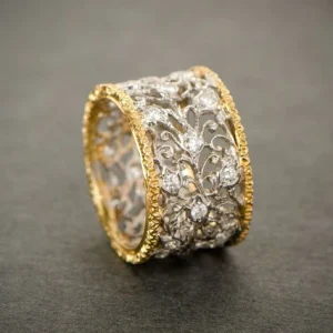 Mika - Bague en Zirconium Vintage