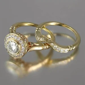 Set de Bagues en Or et Zircon