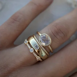 Lily - Ensemble de Bagues en Or Vintage et Zirconia