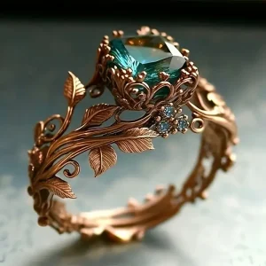 Bague en Cristal Vert Nature