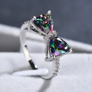 Bague en Argent Zirconia Colorée