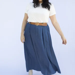 jupe longue avec ceinture Grande Taille