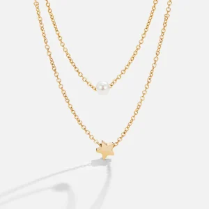 Collier avec étoile et perle