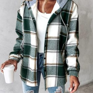 Claudia™ – Veste à Carreaux Élégante et Moderne