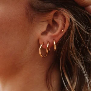 Boucles d'oreilles classiques avec anneau