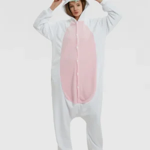 Grenouillère Pilou Pilou licorne blanche et rose femme