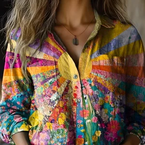 Colette | Blouse Inspirée par le Tournesol