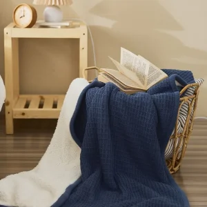 Plaid Pilou Pilou bleu marine