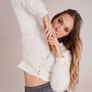 veste en tissu poilu