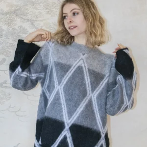 Pull gris en mohair