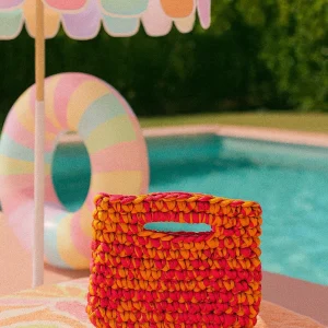 Sac en crochet fait main – Fils de t-shirt recyclé