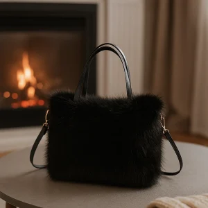 Sac fausse fourrure LILA