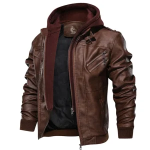 Élégance Cuir – Veste en cuir souple, intemporelle et confortable pour l'hiver.