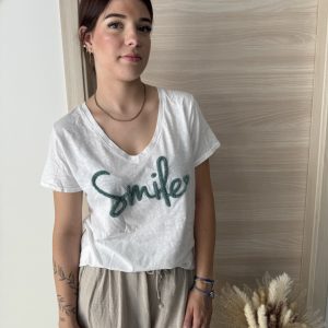 TEE-SHIRT BRODE SMILE