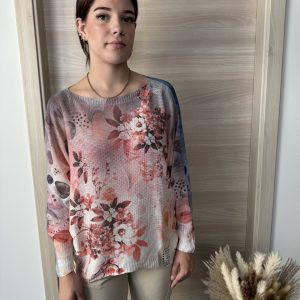 PULL EN MAILLE FLORAL