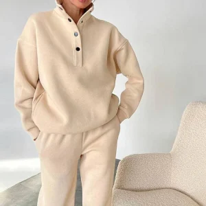 Confort ultime : jogging en polaire surdimensionné pour un look confortable et élégant